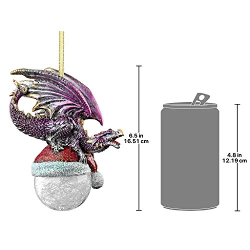 Design Toscano Christmas Tree North Pole Santa Hat Holiday Snowflake Dragon Ball Ornament, Single, Multicolored 6 Design Toscano Christmas Tree North Pole Santa Hat Holiday Snowflake Dragon Ball Ornament, Single, Multicolored - Image 6