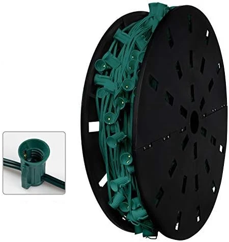 Brightown Commercial 500 FT C9/E17 Christmas Light Sockets Set Spool, UL Listed C9 Sockets Patio String Lights C9 Strands - 12 Spacing Green Wire 15 Brightown Commercial 500 FT C9/E17 Christmas Light Sockets Set Spool, UL Listed C9 Sockets Patio String Lights C9 Strands - 12 Spacing Green Wire - Image 15