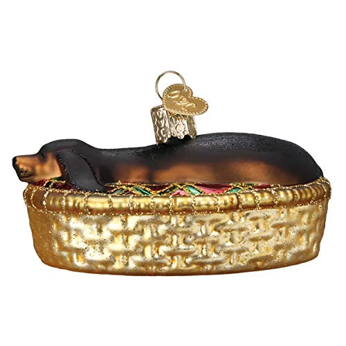 Old World Christmas Ornaments Sleepy Dachshund Glass Blown Ornaments For Christmas Tree 3 Old World Christmas Ornaments Sleepy Dachshund Glass Blown Ornaments For Christmas Tree - Image 3