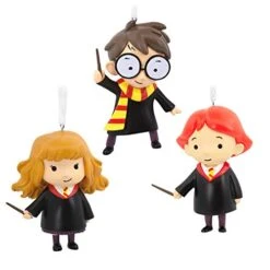 Hallmark Christmas Ornaments, Harry Potter And Friends With Wands, Set Of 3 (0002HCM8800)