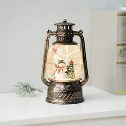 Christmas Snow Globes, Cardinal Snowman Christmas Tree Water Lantern, USB Powered & Battery, Holiday Decorations Gifts For Family, Children Or Friends -Department 56 Shop 4124OnM0Y0L