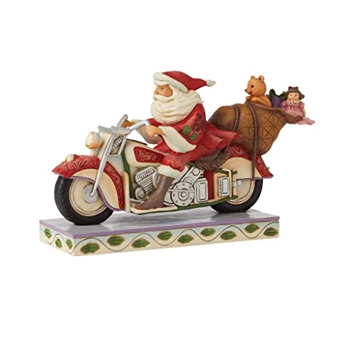 Enesco Jim Shore Heartwood Creek Santa Riding Motorcycle Figurine, 5.51 Inch, Multicolor 1 Enesco Jim Shore Heartwood Creek Santa Riding Motorcycle Figurine, 5.51 Inch, Multicolor