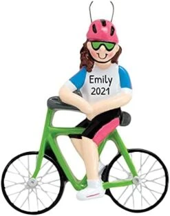 Personalized Bicycle Ornament 2022 - Mountain Bike Ornament, Dirt Bike Christmas Ornaments, Bicyclist Ornament, Bicycle Ornament - Cyclist Girl - Free Customization -Department 56 Shop 412yfTFaGxL. AC