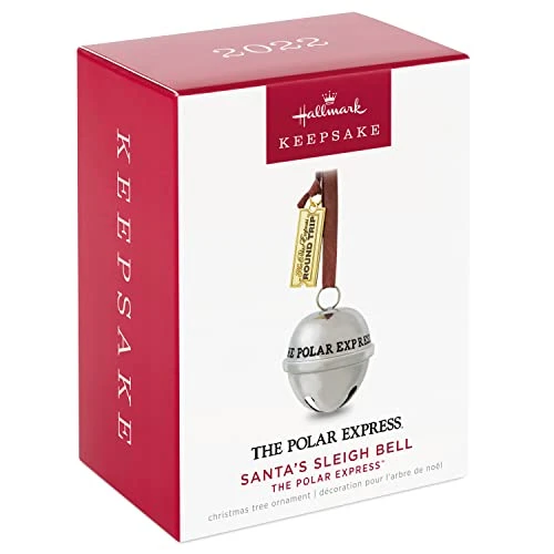 Hallmark Keepsake Christmas Ornament 2022, The Polar Express Santa's Sleigh Bell, Metal 2 Hallmark Keepsake Christmas Ornament 2022, The Polar Express Santa's Sleigh Bell, Metal - Image 2
