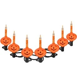 Konictom 7 Count Halloween Pumpkin Bubble Lights,7.1ft Vintage Orange Halloween String Light For Indoor Decor - Fairy Halloween Lighting For Bedroom, Porch, House, Halloween Party Decorations