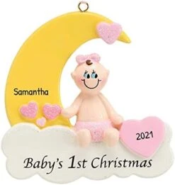 Personalized Babys First Christmas Ornament 2022 - My First Christmas Ornament - Stars And Clouds Christmas Ornament 1st Christmas Baby Ornament Baby Keepsake - Free Customization -Department 56 Shop 413o hnw8AL. AC