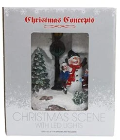 Christmas Concepts® 5"/ 13cm LED Light Up Christmas Scene (Snowman And Children) -Department 56 Shop 413uPOTVwVL