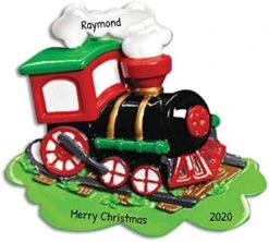 Personalized Locomotive Train Ornament 2022 - Train Christmas Ornaments, Train Engine Ornament, Polar Express Train Ornament, Christmas Tree Trains - Nostalgic Train - Free Customization -Department 56 Shop 4144jFH9itL. AC