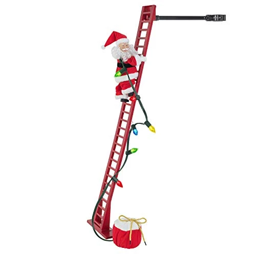 Mr. Christmas Super Climber Musical Animated Indoor, Plastic, Christmas Decoration, 42 Inches, White Santa 4 Mr. Christmas Super Climber Musical Animated Indoor, Plastic, Christmas Decoration, 42 Inches, White Santa - Image 4