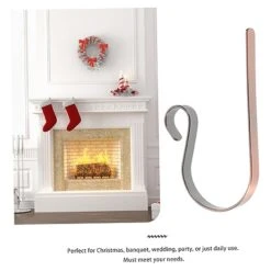 Abaodam 6pcs Christmas Hook Christmas Wreath Holder Christmas Mantle Clips Christmas Stocking Clip Metal Clothes Hangers Metal Clothes Rack Decorative Front Door Wreaths Accessories -Department 56 Shop 414JBbngVpL