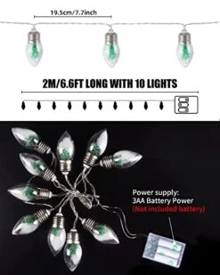2Pcs Christmas Snow Globe String Lights Indoor Decorations 6.6 FT Battery Operated Powered String Lights For Christmas Tree Snow Scene In 20 Clear Bulbs Decor For Home Bedroom Fireplace Xmas Lights -Department 56 Shop 414byCNYkBL