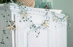 GENERIC Beach Decor Beaded Starfish Christmas Garland, White Starfish Decorative Christmas Garland In TEAL, 5FT -Department 56 Shop 414cZ12c4HL