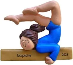 Personalized Gymnastics Ornament For Girl 2022 - Gifts For Gymnasts, Gymnastics Christmas Ornament, Gymnast Ornament, Gymnastics Gifts, Gymnast Gifts - Blue Leotard - Free Customization -Department 56 Shop 414pREXk4WL. AC