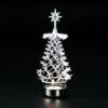Contento 4028126188613 Motion Rotating Christmas Tree, One Size, Silver -Department 56 Shop 414rDGm0eCL