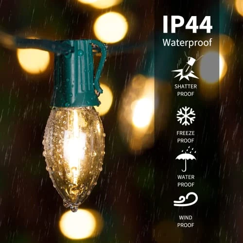 Brightown Commercial 500 FT C9/E17 Christmas Light Sockets Set Spool, UL Listed C9 Sockets Patio String Lights C9 Strands - 12 Spacing Green Wire 3 Brightown Commercial 500 FT C9/E17 Christmas Light Sockets Set Spool, UL Listed C9 Sockets Patio String Lights C9 Strands - 12 Spacing Green Wire - Image 3