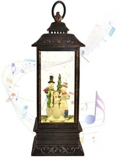 YUROZAC Musical Snow Globe Lantern With Timer, Lighted USB Lined/Battery Operated Swirling Singing Water Glittering Lantern, Snow Globes Lantern For Adults And Kids Christmas Decoration- Angel -Department 56 Shop 415HUJLZBZL. AC