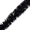 TCDesignerProducts Black Vinyl Indoor & Outdoor Holiday Tinsel Twist Shiny Garland Decoration - 4" X 25' Roll
