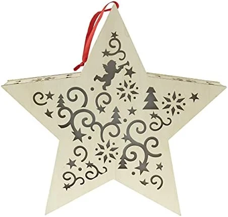 Clever Creations Wooden Star Shaped Nativity Scene Christmas Ornament, Festive LED Holiday Décor For Shelves And Tables, Joy 8 Clever Creations Wooden Star Shaped Nativity Scene Christmas Ornament, Festive LED Holiday Décor For Shelves And Tables, Joy - Image 8