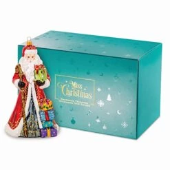 Miss Christmas 2023 Collection Festive Santa 7.5-Inch Blown Glass Christmas Tree Ornament (Classic Santa With Gifts) -Department 56 Shop 415fisexKcL