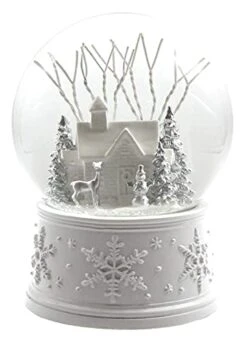 100MM White Christmas Snow Globe From The San Francisco Music Box Company 11 100MM White Christmas Snow Globe From The San Francisco Music Box Company -Department 56 Shop 415pLoUQztL