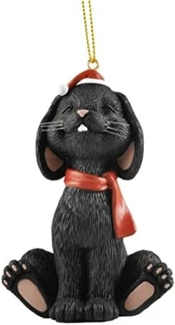 Whimsical White Bunny Christmas Ornament Figurine Holiday Collectible - Happy Bunny Collection - Bunny Lover Gifts For Women, Christmas Tree Ornaments, Bunny Christmas Ornaments -Department 56 Shop 4169m8yddAL. AC