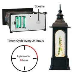 Eldnacele Musical Snow Globe Lantern With Timer, Lighted USB/Battery Operated Swirling Singing Water Glittering Lantern, Snow Globes Lantern For Adults And Kids Christmas Decoration- Snowman -Department 56 Shop 416pGjKHJxL