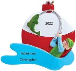 Personalized Father And Son Fishing Ornament 2022 - Fly Fishing Ornament, 12 Days Of Fishmas, Fishing Ornaments For Christmas Tree, Boat Ornament - Free Customization -Department 56 Shop 416yL26jV4L. AC