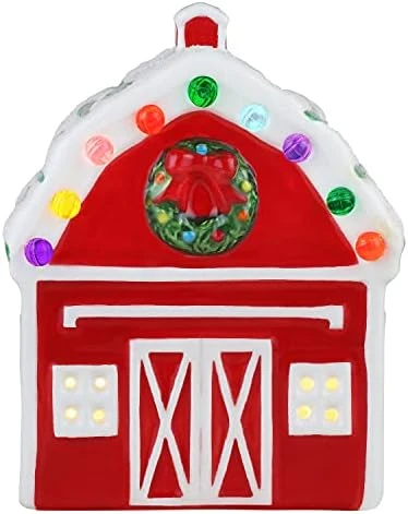 Mr. Christmas Ceramic Village-Barn Christmas Decoration 2 Mr. Christmas Ceramic Village-Barn Christmas Decoration - Image 2