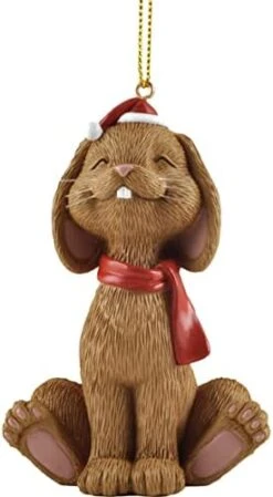 Whimsical White Bunny Christmas Ornament Figurine Holiday Collectible - Happy Bunny Collection - Bunny Lover Gifts For Women, Christmas Tree Ornaments, Bunny Christmas Ornaments -Department 56 Shop 417TxzkmqSL. AC