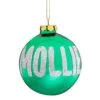 Miles Kimball Green Personalized Name OR Date Glitter Ornament -Department 56 Shop 417u2i6J4mL