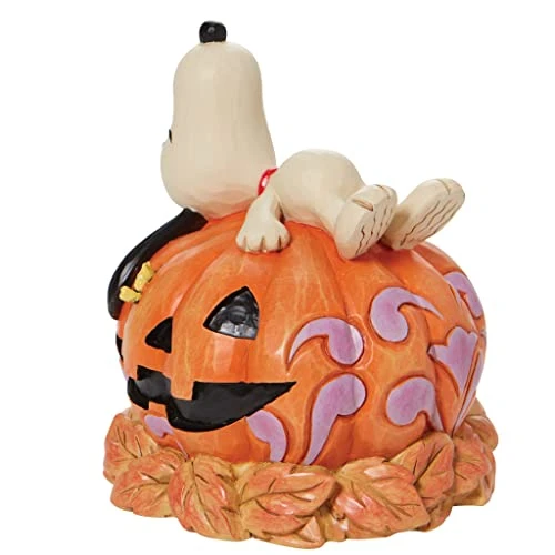 Enesco Jim Shore Peanuts Halloween Snoopy Laying On Carved Pumpkin Figurine, 5.5 Inch, Multicolor 4 Enesco Jim Shore Peanuts Halloween Snoopy Laying On Carved Pumpkin Figurine, 5.5 Inch, Multicolor - Image 4