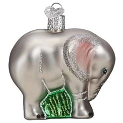 Old-World Christmas Glass Blown Ornament With S-Hook And Gift Box, Animal Selection (Baby Elephant, 12576) -Department 56 Shop 418XlzzY1AL