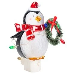 Roman Penguin With Wreath Christmas Night Light -Department 56 Shop 418ZyndNKRL