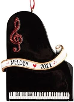 UniqXmas Personalized Music Note Christmas Ornament 2023 | Musical Symbol With Ribbon And Holly Berry For Xmas Tree | Musician Composer Singer Music Lover Keepsake Gift - Custom Name & Year -Department 56 Shop 4195LWYUEL. AC