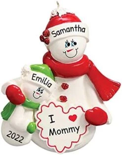 Personalized Family Christmas Ornament 2022 - Family Ornament 2022 Family Of 3 - I Love Mommy Single Parent Ornament Single Mom Family Christmas Ornaments - Free Customization -Department 56 Shop 419OeE0xx L. AC