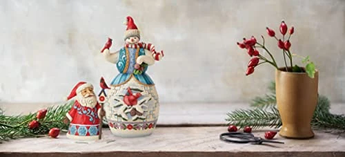 Enesco Jim Shore Heartwood Creek Snowman With Cardinals Figurine, 9.64 Inch, Multicolor 4 Enesco Jim Shore Heartwood Creek Snowman With Cardinals Figurine, 9.64 Inch, Multicolor - Image 4