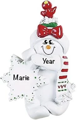 Personalized Snowman Christmas Ornaments 2022 – Polyresin Birds Nest Snowman Christmas Tree Ornaments – Cute Snowman Gifts For Boys, Dad, Mom, Women – Unique Snowman Personalized Gifts -Department 56 Shop 419qpUn2tnL. AC