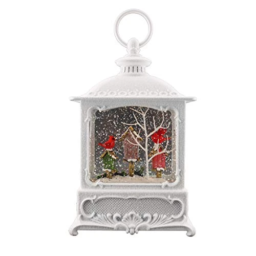 Victory Creative Cardinal Bird House Christmas Lighted Water Globe Lantern 8.75" H Musical Snow Globe With Swirling Glitter Battery Operated & Timer & USB 3 Victory Creative Cardinal Bird House Christmas Lighted Water Globe Lantern 8.75" H Musical Snow Globe With Swirling Glitter Battery Operated & Timer & USB - Image 3