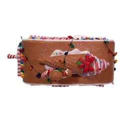 Kurt S. Adler 8.4-Inch Battery-Operated Light-Up Gingerbread Food Truck Table Piece, Multi -Department 56 Shop 41A8ywfsJpS