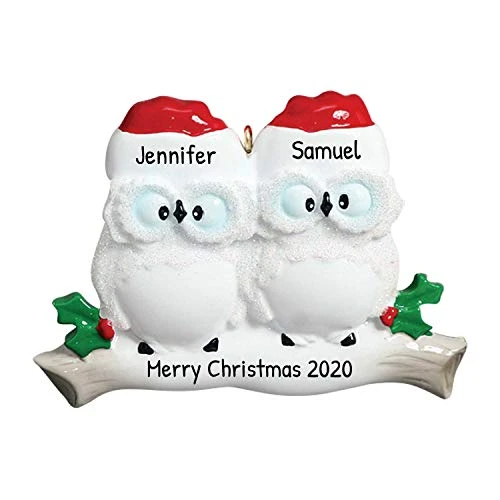 Personalized Christmas Ornaments For Couples - Couples Ornament 2022 - White Owl Couple Ornaments For Christmas Tree Family Of 2 Christmas Ornaments For Couples - Free Customization 1 Personalized Christmas Ornaments For Couples - Couples Ornament 2022 - White Owl Couple Ornaments For Christmas Tree Family Of 2 Christmas Ornaments For Couples - Free Customization