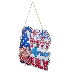 Abaodam 5pcs Day Hanger Signs Favor With Of Decor Wall Gnome Hanging Patriotic Welcome July Front Rope Ornament Flag Decorations Wooden Decorative Party For Pendant Door Festive -Department 56 Shop 41AEDWVoTNL