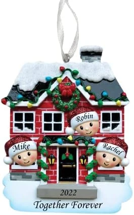 2023 Personalized Ornament House Of Family Of 4 Christmas Tree Ornament Artisanal Customized Decoration Family Ornament - Free Personalization 4 2023 Personalized Ornament House Of Family Of 4 Christmas Tree Ornament Artisanal Customized Decoration Family Ornament - Free Personalization - Image 4