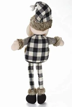 Black And White Plaid Christmas Santa Shelf Sitter Decoration 3 Black And White Plaid Christmas Santa Shelf Sitter Decoration -Department 56 Shop 41AXww9x85L