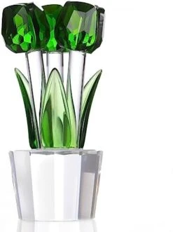 Qianwei Crystal Tulips Flowers Figurine Blue With Vase - Glass Flower Bouquet Collectible Figurines Crystal Office Home Decor Paperweight - Tulip Gifts For Women Mom Bestfriend Wedding Anniversary -Department 56 Shop 41Ane03xk3L. AC