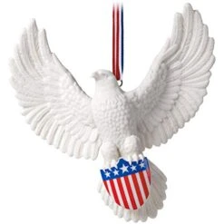 Hallmark Keepsake Christmas Ornament 2020 Brave And Free Bald Eagle Patriotic Porcelain