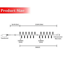 AWQ 500 LED 49ft Christmas Cluster Lights Christmas String Lights Decoration Lights For Christmas Home Garden Wedding Party Xmas Tree Bedroom Indoor Outdoor Decor (Warm White) -Department 56 Shop 41BShSk7A1L