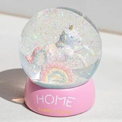 Unicorn Snow Globes For Kids Girls, Pink Snow Globe With Glitter, 100M Snowglobe Home Decor Glass Snowglobes, For Women, Mom, Friends, Valentines Snowglobe
