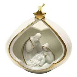 ATD 33265 3.5 Inch Nativity Scene Ornament With Gold Colored Details,Christmas