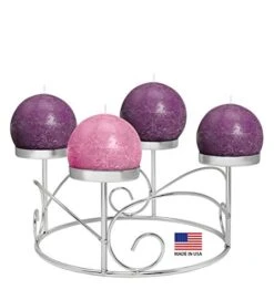 Advent Candle Set Of 4 – Rustic Style – Pillar Advent Candles - Made In The USA - Christmas Advent Candles For Advent Rings, Advent Wreaths, Ring And Wreath Candle Holders - Church & Home Decoration -Department 56 Shop 41CcaWtqwaL