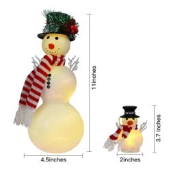 Winter Decorations For Home, YEAHOME 3 Pcs Pre-lit Glass Snowman Decor Christmas Decorations Indoor, Lighted Winter Decor For Living Room Fireplace Table Home Decor -Department 56 Shop 41D5TSO47TL
